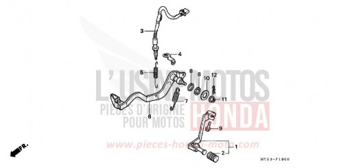 PEDALE NX650R de 1994